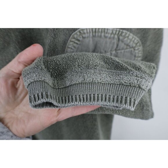 Vtg 90s The Territory Ahead Mens L Stonewash Elbow Patch Terry Cloth Sweatshirt - Picture 9 of 12